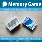 Montessori Math Matching Card Game: Beads and Numbers for 