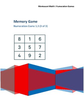 Preview of Montessori Math Memory Game Lesson Plan Numeration BC Curriculum