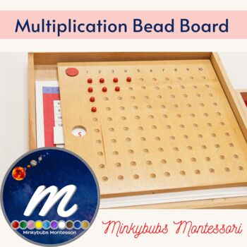 Preview of Montessori Math Multiplication Bead Board Montessori Printable Material