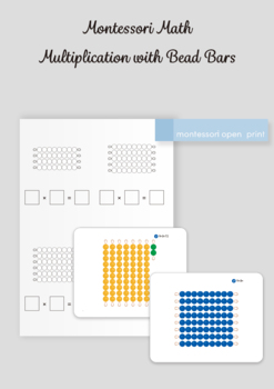 Preview of Montessori Math - Multiplication with Bead Bars