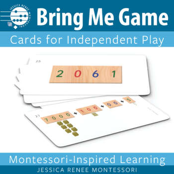 Preview of Montessori Math Place Value Bring Me Game - Golden Beads Numeracy Materials