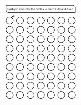 Montessori Math Push-Pin Circles Odds and Evens | TpT