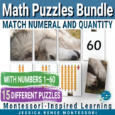 Montessori Math Puzzles: Comparing Teen Numbers and Number