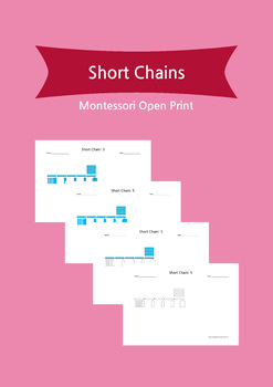 Preview of Montessori Math - Short Chains 1~9 and 100 Chain