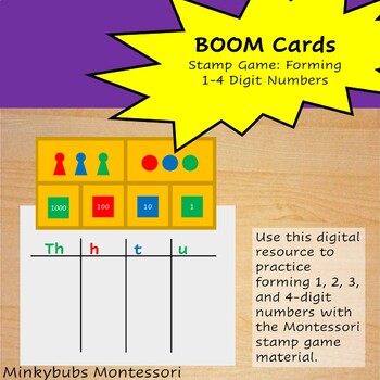 Preview of Montessori Math Stamp Game Forming Numbers Boom Cards DISTANCE LEARNING