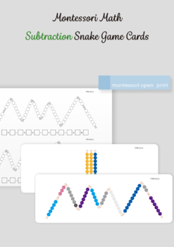 Montessori Math Addition Snake Game Cards (Bead Stair) for Facts Pract –  JRMontessori