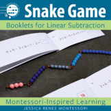 Montessori Math Subtraction Snake Game Booklets for Subtra