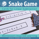 Montessori Math Subtraction Snake Game Cards (Numeral Vers
