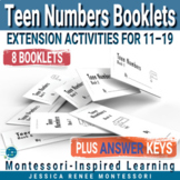 Montessori Math Teen Numbers Booklets 11-19, Bead Stair Ac