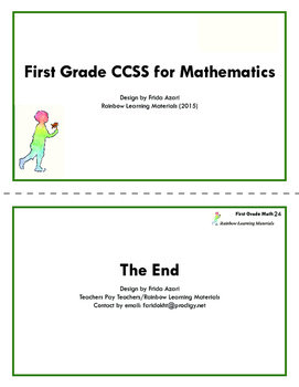 Preview of Montessori Math and Common Core Requirements: First Grade