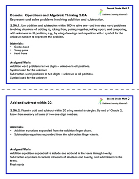 Preview of Montessori Math and Common Core Requirements: Second Grade