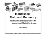 Montessori Math/Geometery Philosophy and Rationale