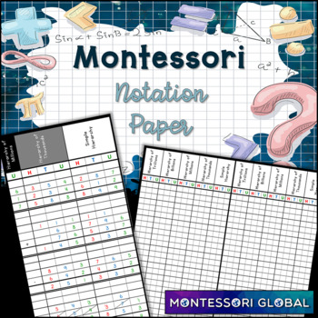 Preview of Montessori | Mathematics Notation Paper to thousands, millions and trillions