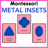 Montessori Metal Insets Classified Vocabulary Cards Set Pr