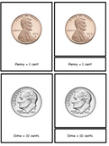 Montessori Money (US Currency) Three Part Cards