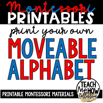Montessori Moveable Alphabet With Instructions print Primary Language  Printable Montessori Cards Digital Download 