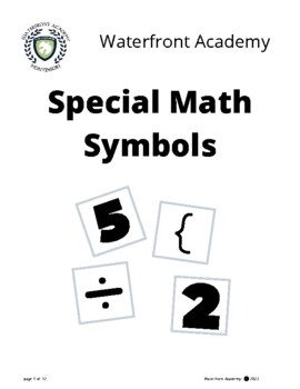 Preview of Montessori Movable Special Math Symbols