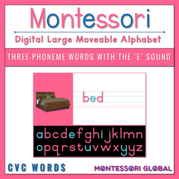 Preview of Montessori Moveable Alphabet | CVC Words | E Sounds | Phonetic