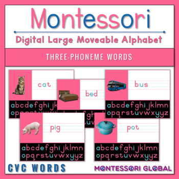 Preview of Montessori Moveable Alphabet | CVC Words | Vowel Sounds | Phonetic