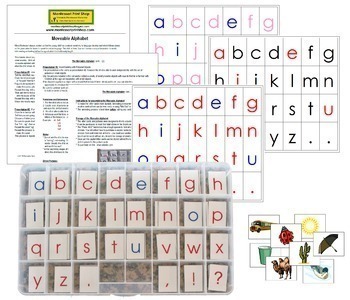 Printable Montessori Movable Alphabet in Print and Cursive Fonts 