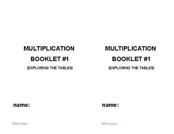 Preview of Montessori Multiplication Booklet #1 (exploring the tables)