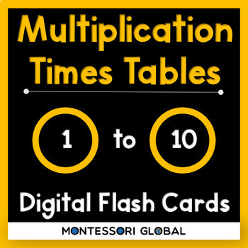 Preview of Montessori | Multiplication Fact Fluency Google Slides for Distance Learning