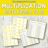 Montessori Multiplication Facts Activities: tables, bookle