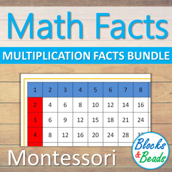 Preview of Montessori: Multiplication Facts BUNDLE