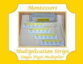 Montessori Multiplication Strips ~ Single Digit Multiplier