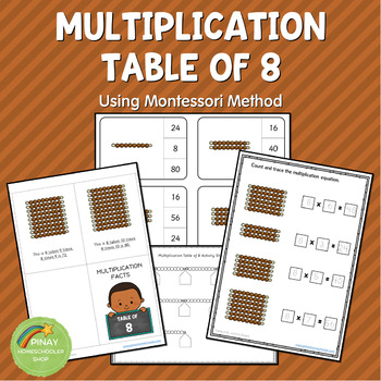 montessori multiplication table of 8 by pinay homeschooler shop tpt