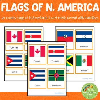 north american flags