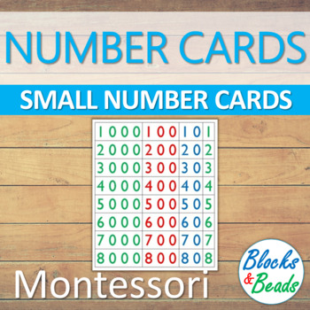 Preview of Montessori: Small Number Cards