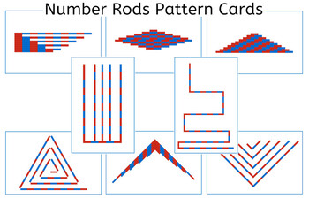 Preview of Montessori Number Rods Pattern Cards