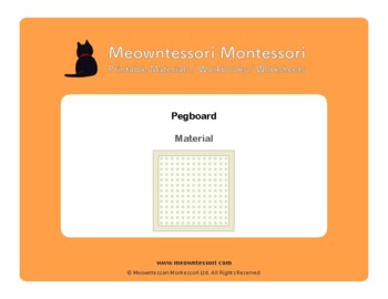 Preview of Montessori Pegboard​ Material