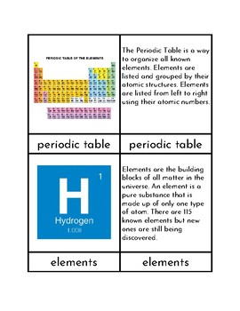 Preview of Montessori Periodic Table - Three/Four Part Cards