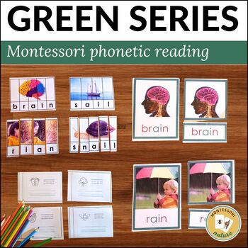 Preview of Montessori Phonetic Reading Green Language Series Print