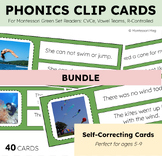 Montessori Phonics Clip Cards: Green Series - BUNDLE