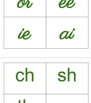 Preview of Montessori Phonogram Matching (Cursive & Print)