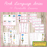 Montessori Pink Phonetic Language Series Bundle (Cursive) 