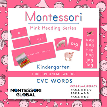 Preview of Montessori Pink Series - CVC Words