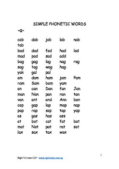 words phonetic letters cvc montessori pink letter scheme simple worksheets preschool phonics