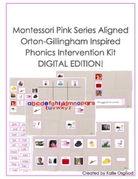 Preview of Montessori Pink Series Aligned Intervention Kit DIGITAL