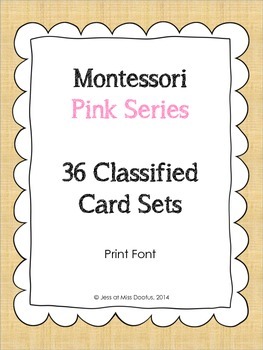 Preview of Montessori Pink Series CVC word cards Print font
