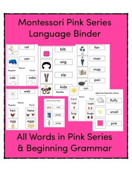 Preview of Montessori Pink Series Interactive Language Binder