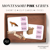 Montessori Pink Series, Name the Objects SHORT O, Clip Car