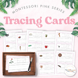 Montessori Pink Series Tracing Cards, CVC Words for Presch
