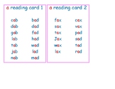 Montessori Pink Series reading cards (27 cards)