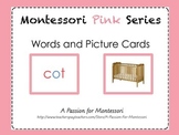 Montessori Pink Series word and picture matching movable a