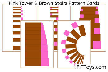 Preview of Montessori Pink Tower & Brown Stair Pattern Cards