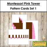 Montessori Pink Tower & Brown Stair Pattern Cards - Set #1